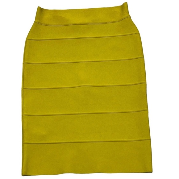 BCBG Y2K 90s Alexa Dill Neon Bandage Bodycon Mini Club Skirt 💜 - Picture 6 of 14
